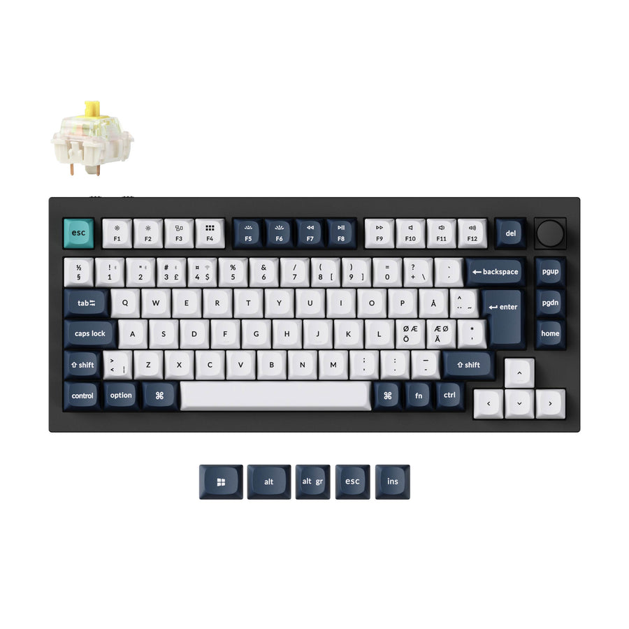 Keychron Q1 Max QMK/VIA Draadloze Aangepaste Mechanische Toetsenbord ISO Indeling Collectie