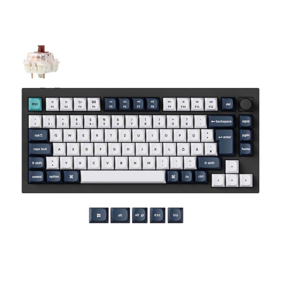 Keychron Q1 Max QMK/VIA Draadloze Aangepaste Mechanische Toetsenbord ISO Indeling Collectie