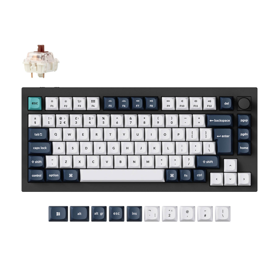 Keychron Q1 Max QMK/VIA Draadloze Aangepaste Mechanische Toetsenbord ISO Indeling Collectie