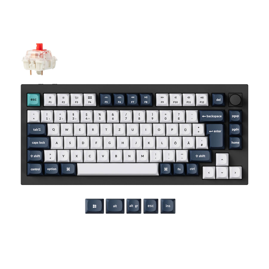 Keychron Q1 Max QMK/VIA Draadloze Aangepaste Mechanische Toetsenbord ISO Indeling Collectie