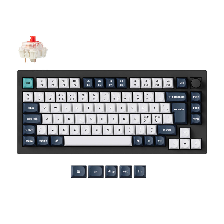 Keychron Q1 Max QMK/VIA Draadloze Aangepaste Mechanische Toetsenbord ISO Indeling Collectie