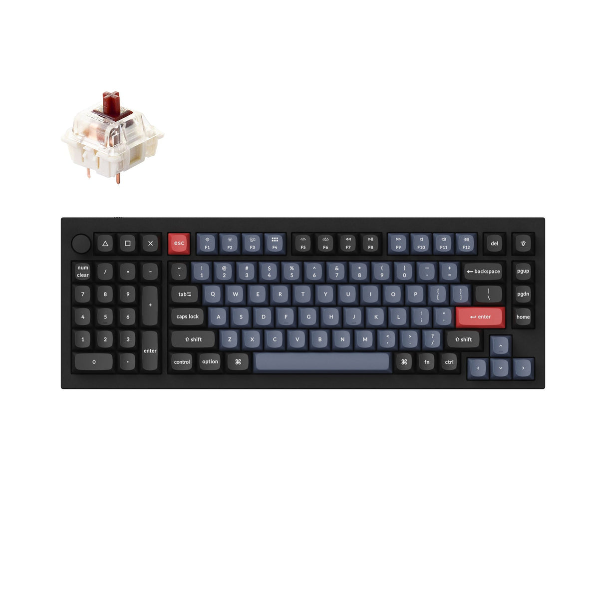 Keychron Q12 QMK Custom Mechanical Keyboard (US ANSI Layout)