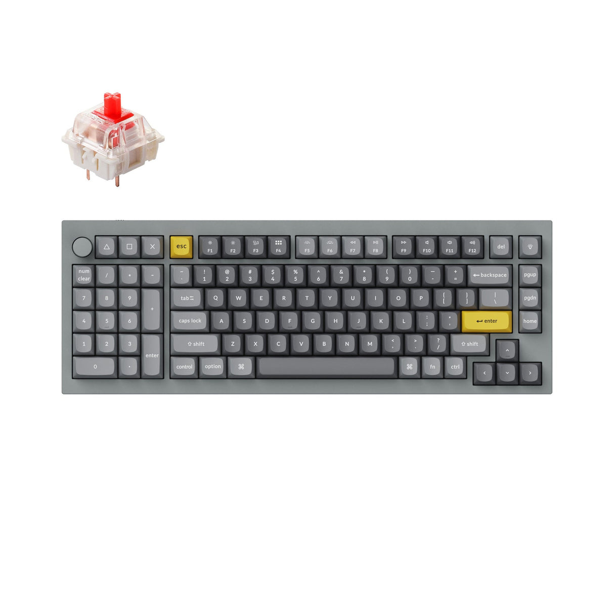 Keychron Q12 QMK Custom Mechanical Keyboard (US ANSI Layout)