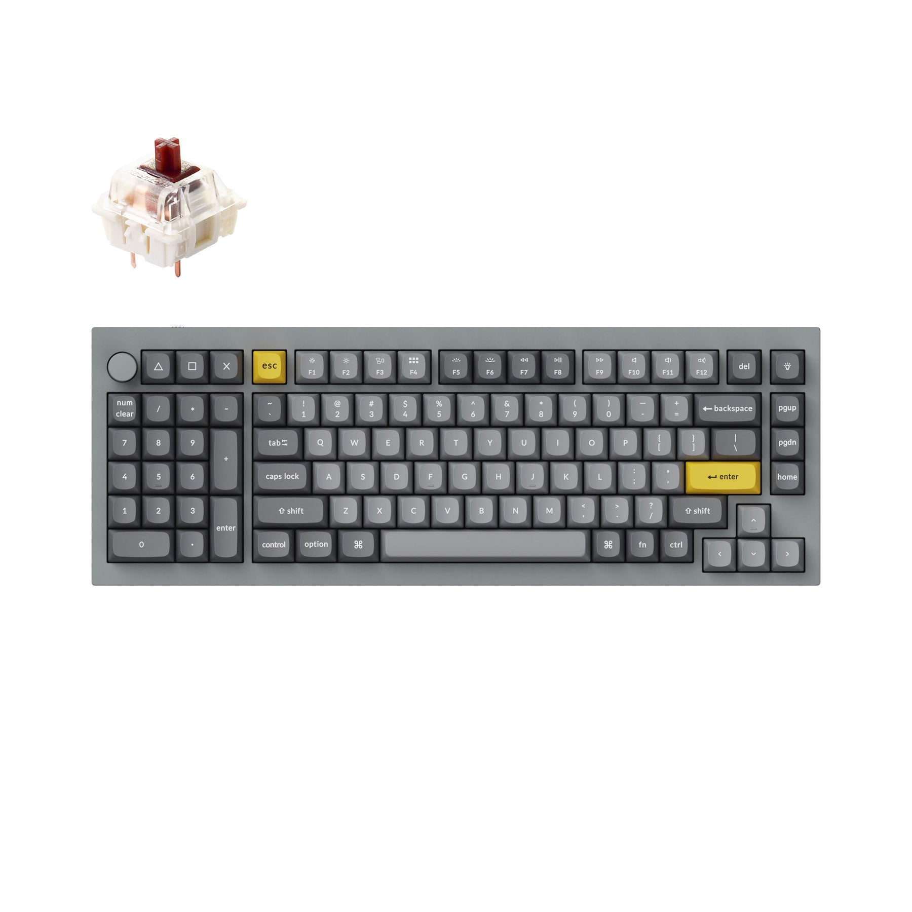 Keychron Q12 QMK Custom Mechanical Keyboard (US ANSI Layout)