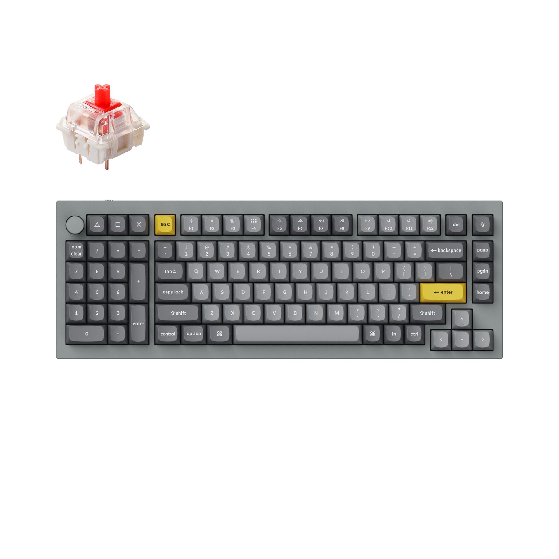 Keychron Q12 QMK Custom Mechanical Keyboard (US ANSI Layout)