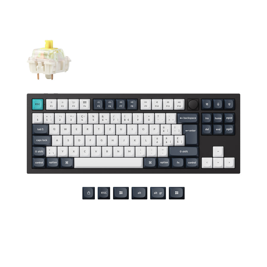 Keychron Q3 Max QMK/VIA Draadloze Aangepaste Mechanische Toetsenbord ISO Indeling Collectie