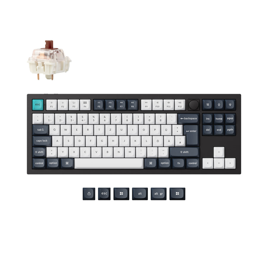 Keychron Q3 Max QMK/VIA Draadloze Aangepaste Mechanische Toetsenbord ISO Indeling Collectie