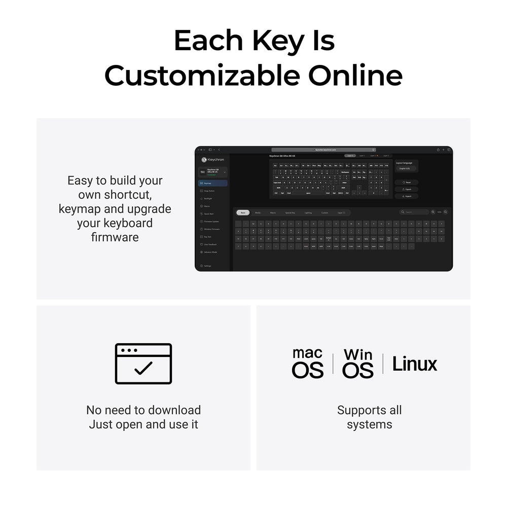 Keychron Q6 Ultra 8K Wireless Custom Mechanical Keyboard ISO Layout Collection