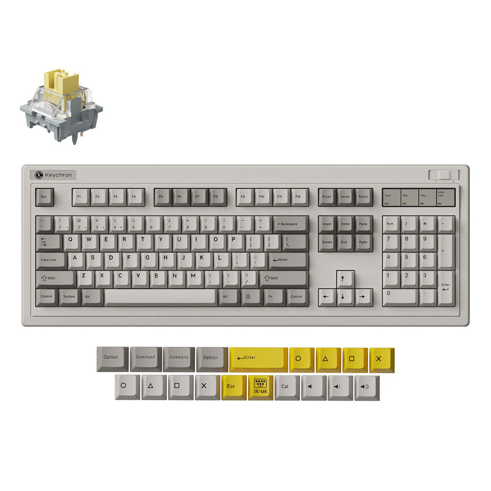 Keychron C2 Pro 8K QMK Bedraad Aangepast Mechanisch Toetsenbord (VS ANSI Indeling)