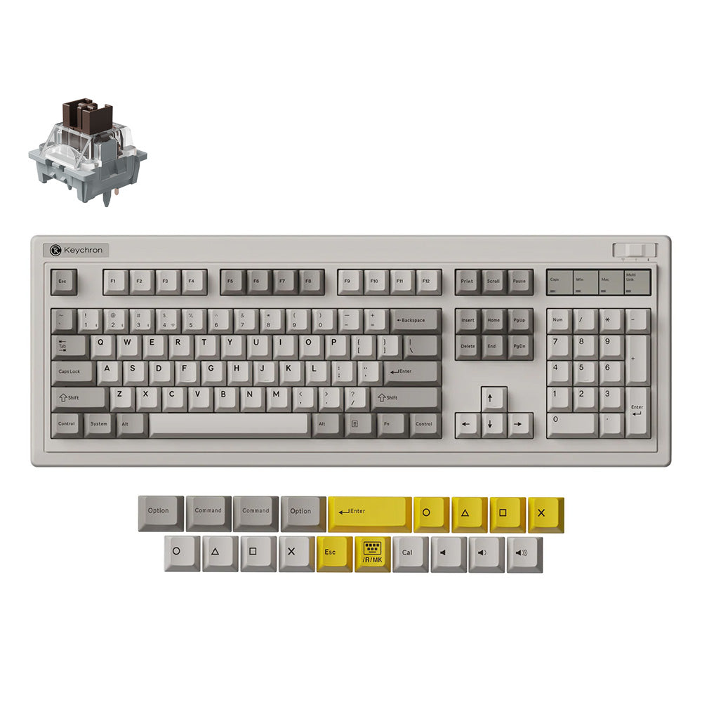Keychron C2 Pro 8K QMK Bedraad Aangepast Mechanisch Toetsenbord (VS ANSI Indeling)
