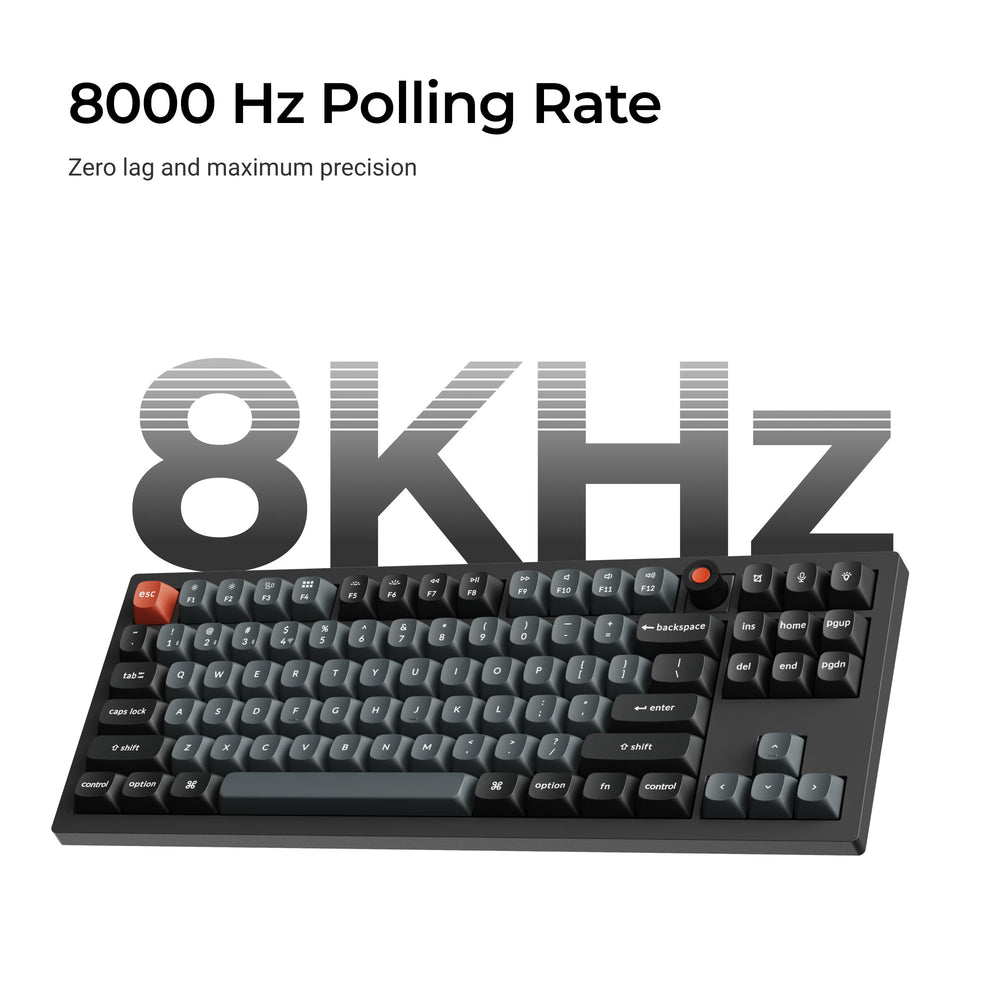 Keychron V3 8K QMK Wired Custom Mechanical Keyboard (US ANSI Layout)