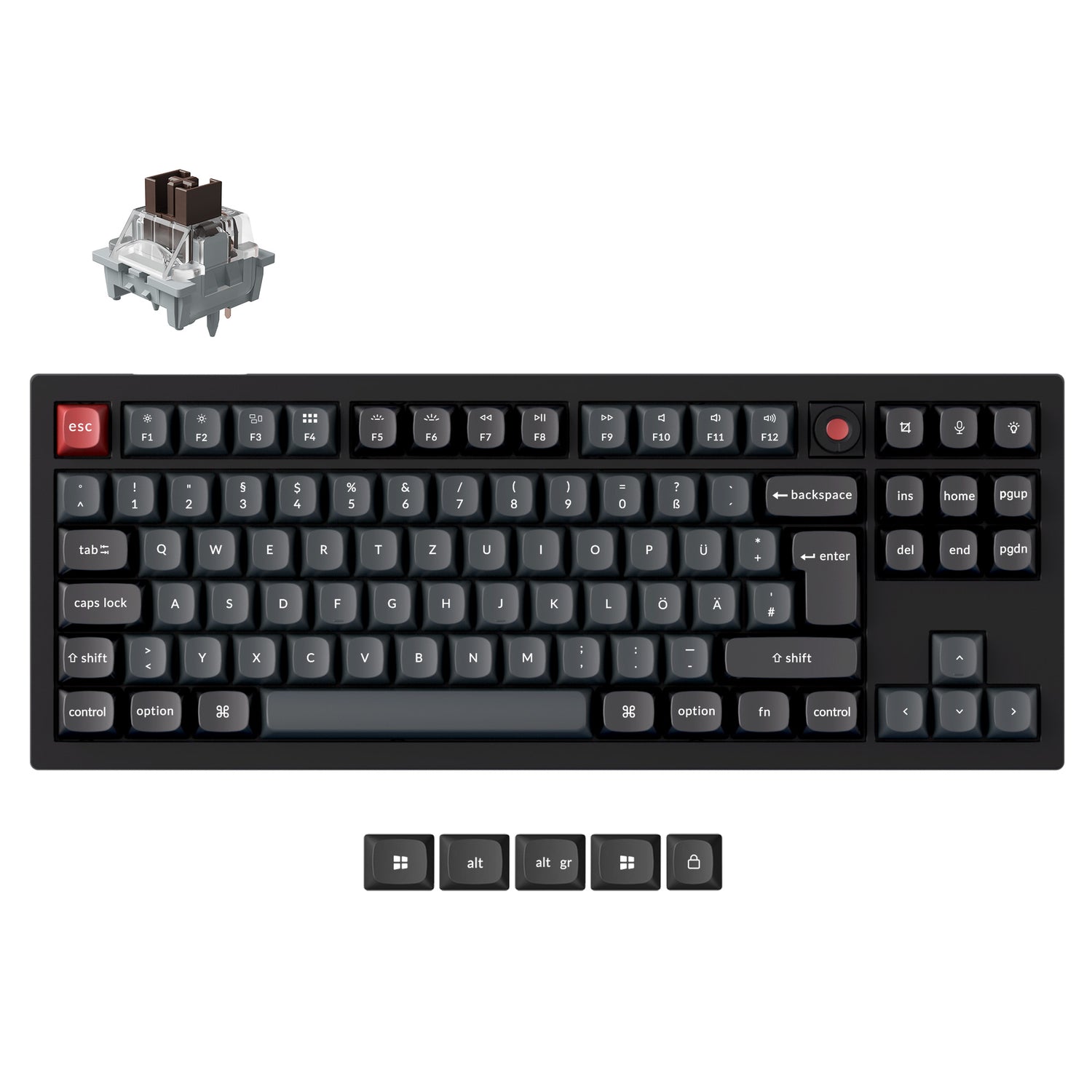 Keychron V3 8K QMK Wired Custom Mechanical Keyboard(ISO Layout)