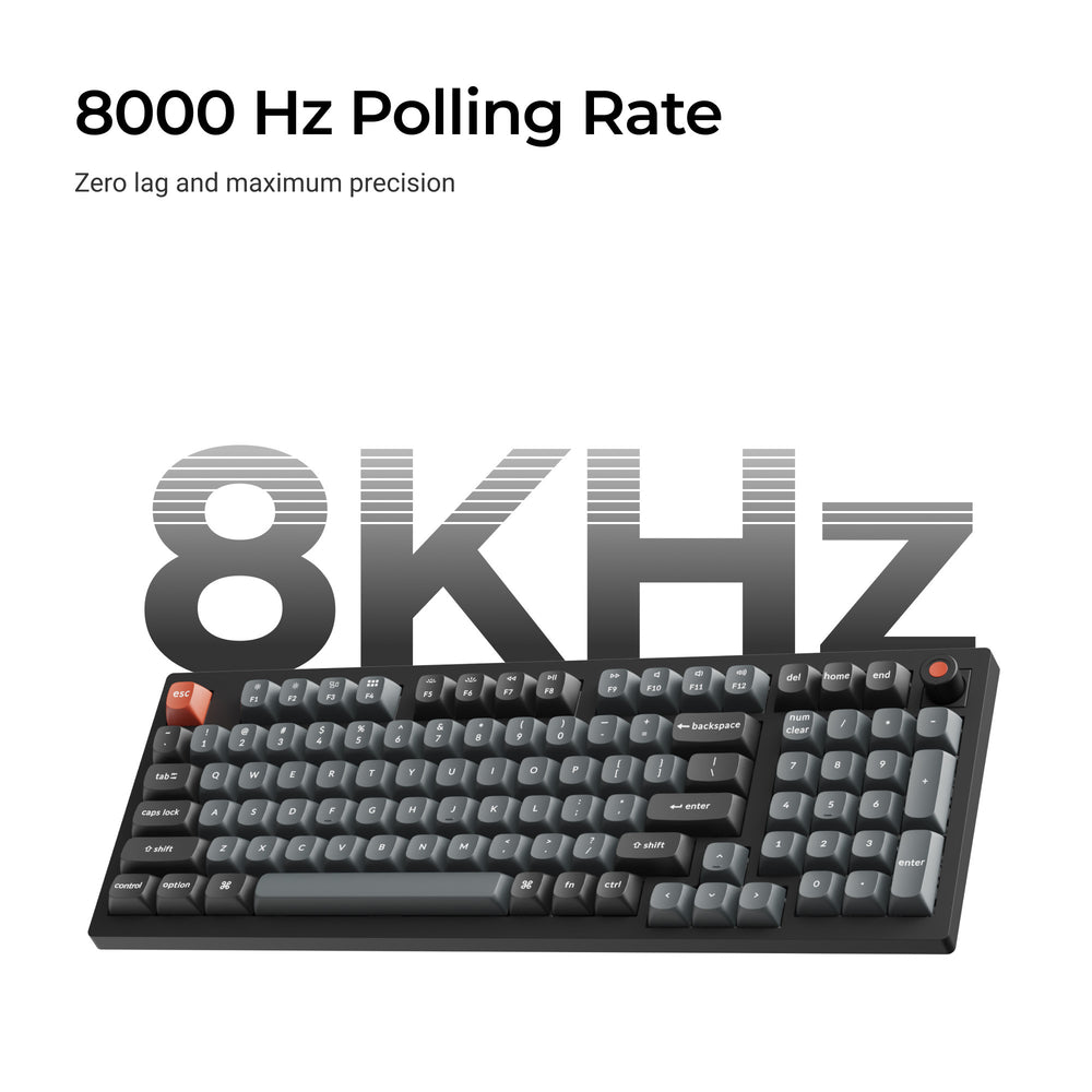Keychron V5 8K QMK Wired Custom Mechanical Keyboard (US ANSI Layout)