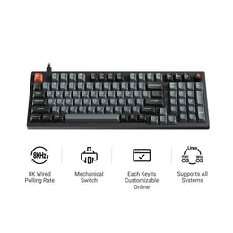 Keychron V5 8K QMK Wired Custom Mechanical Keyboard (US ANSI Layout)