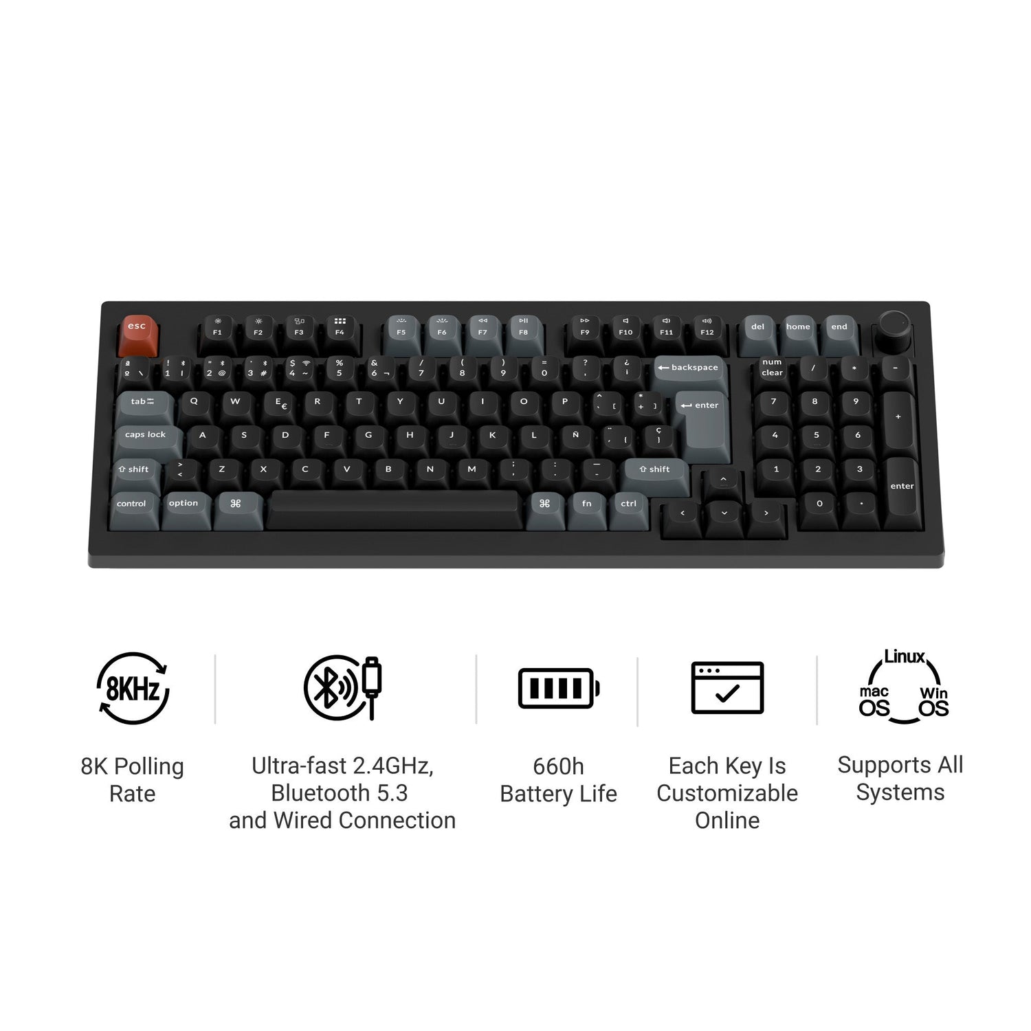 Keychron V6 Ultra 8K Draadloze Aangepaste Mechanische Toetsenbord ISO Indeling Collectie