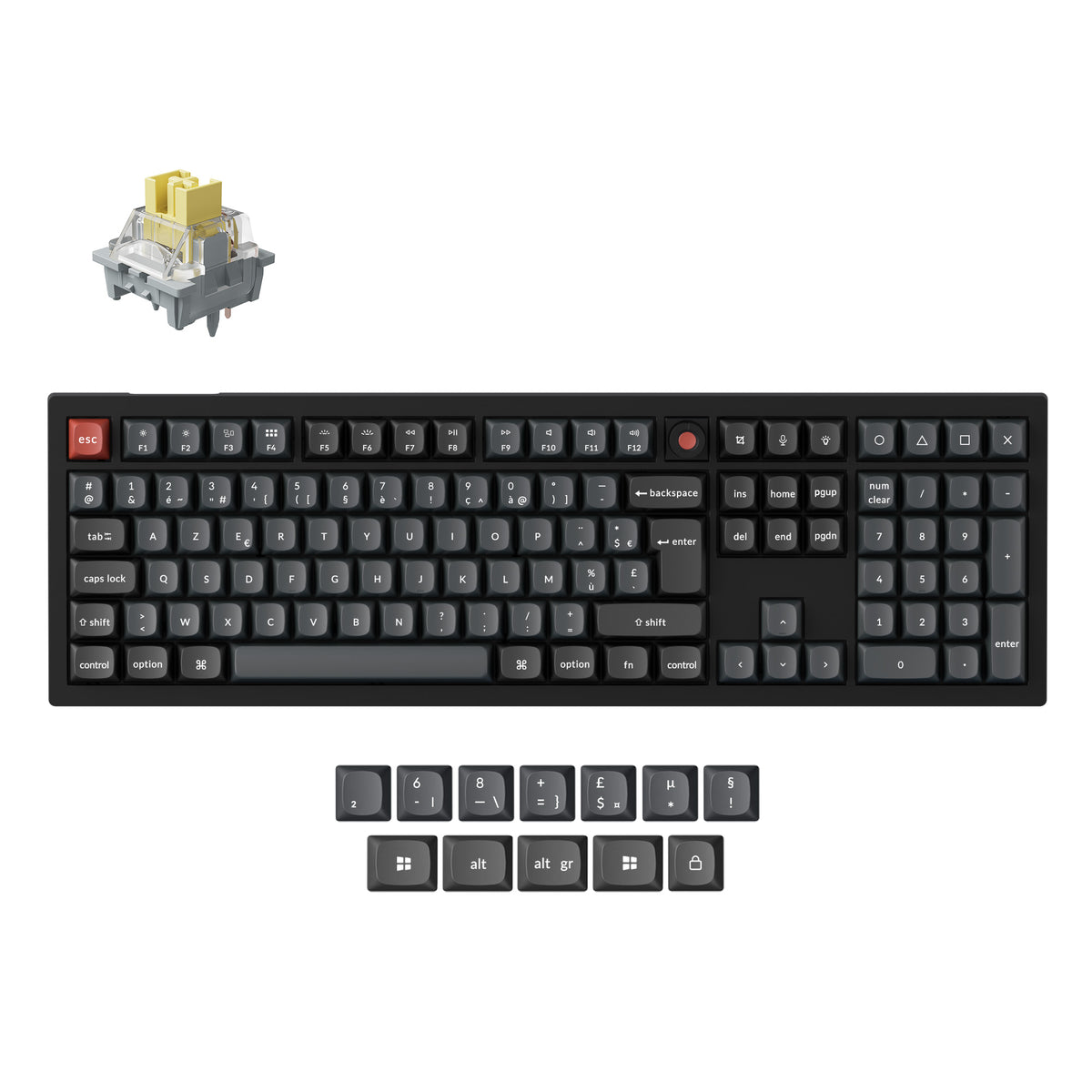 Keychron V6 8K QMK Bedraad Custom Mechanisch Toetsenbord ISO-indeling Collectie