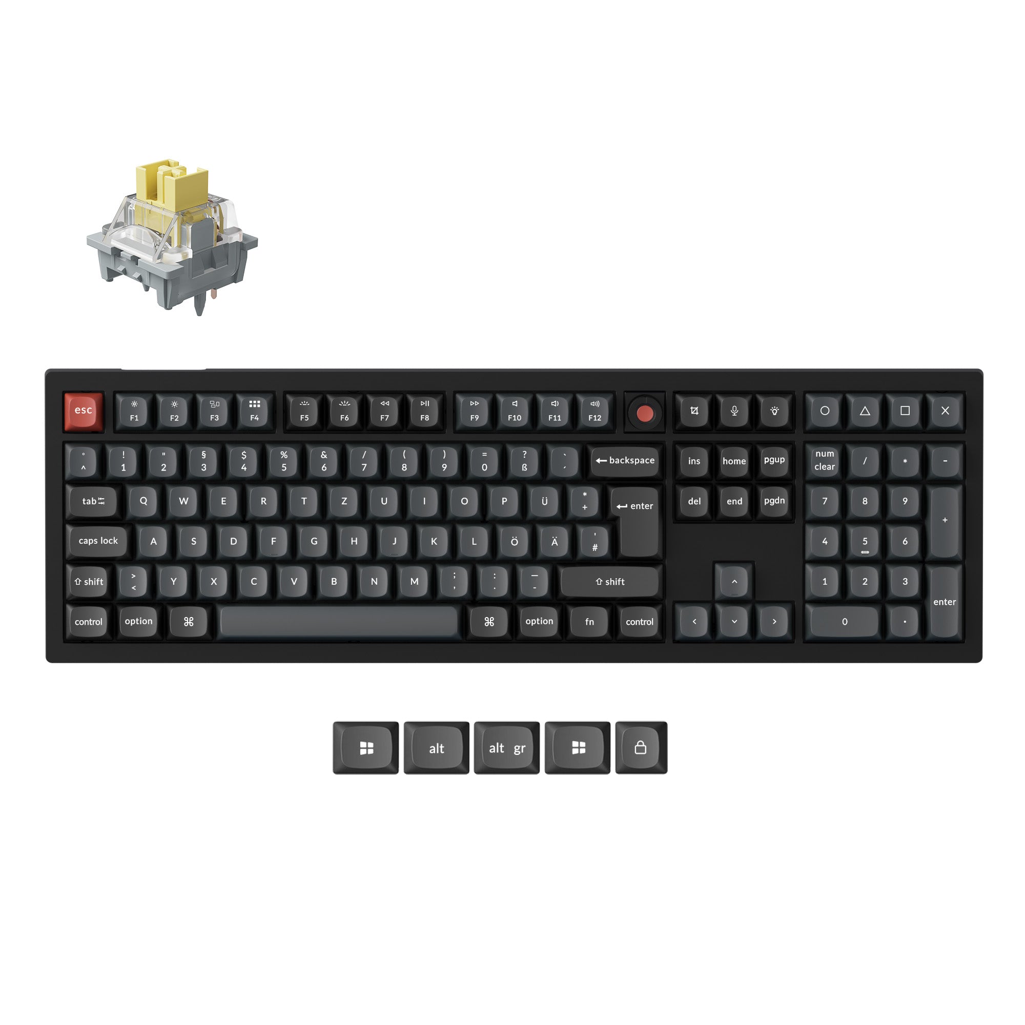 Keychron V6 8K QMK Wired Custom Mechanical Keyboard ISO Layout Collection