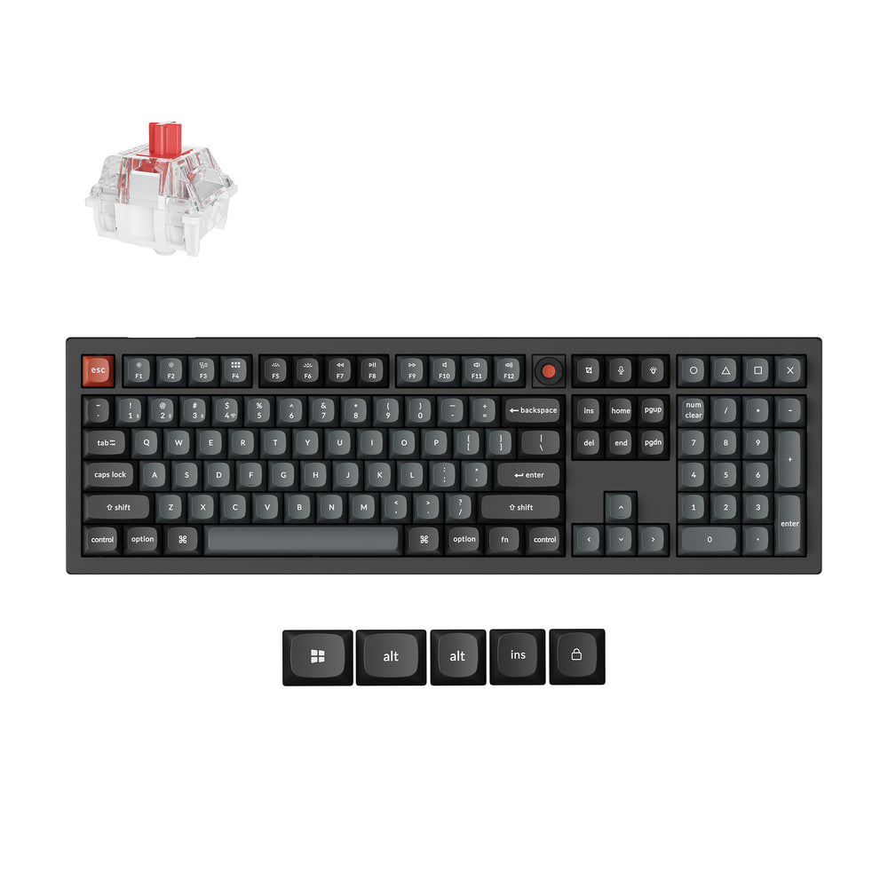 Keychron V6 8K QMK Wired Custom Mechanical Keyboard (US ANSI Layout)