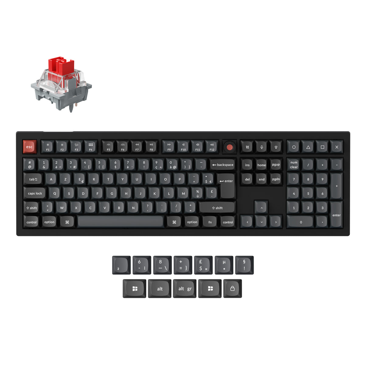 Keychron V6 8K QMK Bedraad Custom Mechanisch Toetsenbord ISO-indeling Collectie