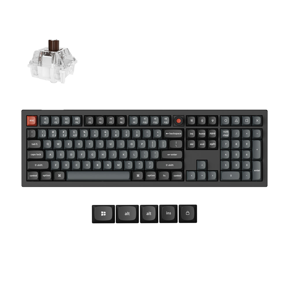 Keychron V6 8K QMK Wired Custom Mechanical Keyboard (US ANSI Layout)