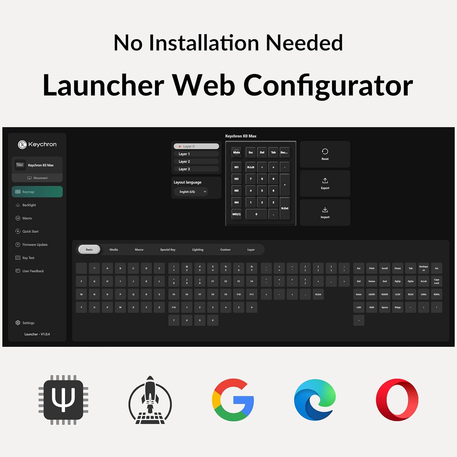 Keychron K0 Max QMK Wireless Custom Number Pad