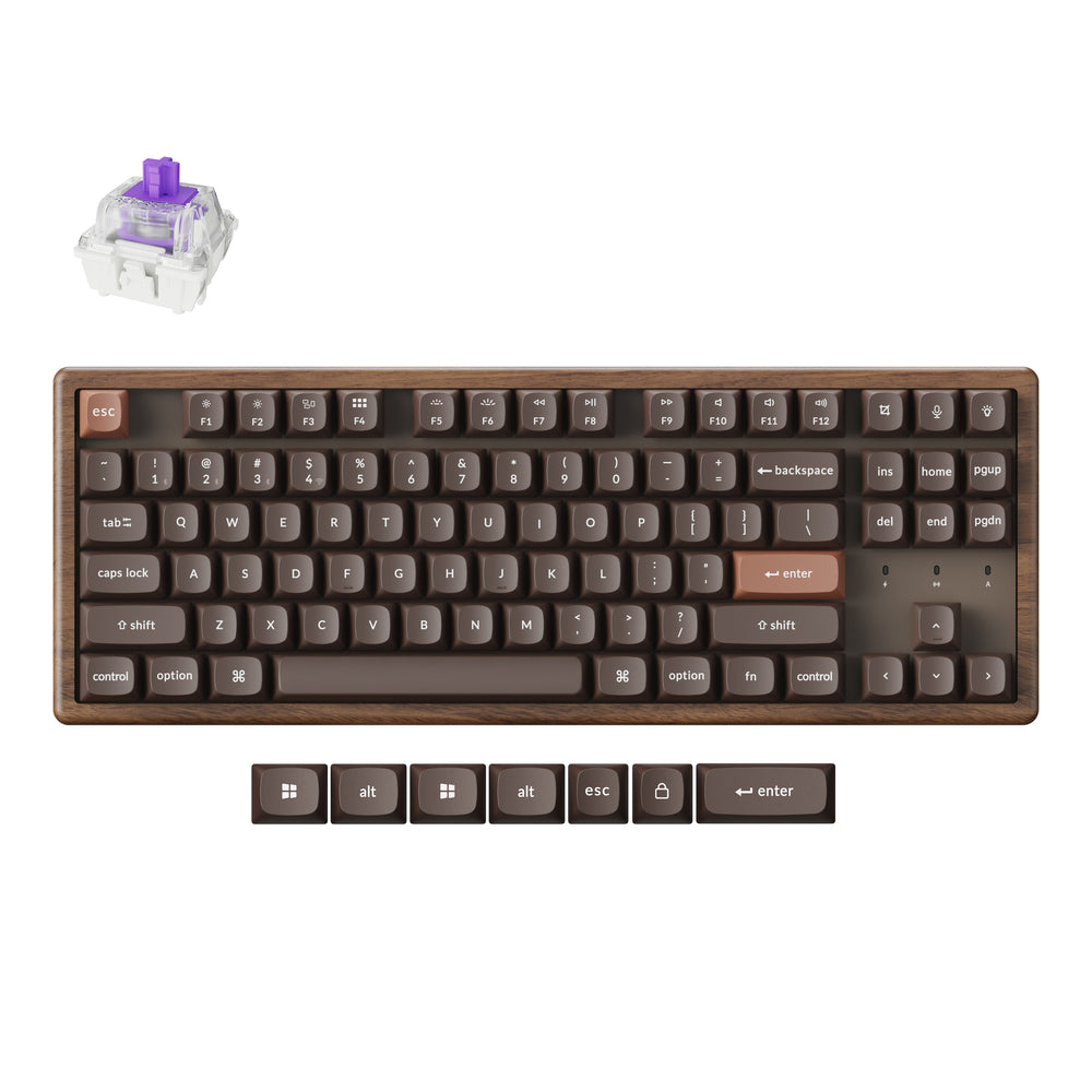 Keychron K2 HE Draadloos Magnetisch Schakelaar Aangepast Toetsenbord - All Wood Speciale Editie (US ANSI Indeling)