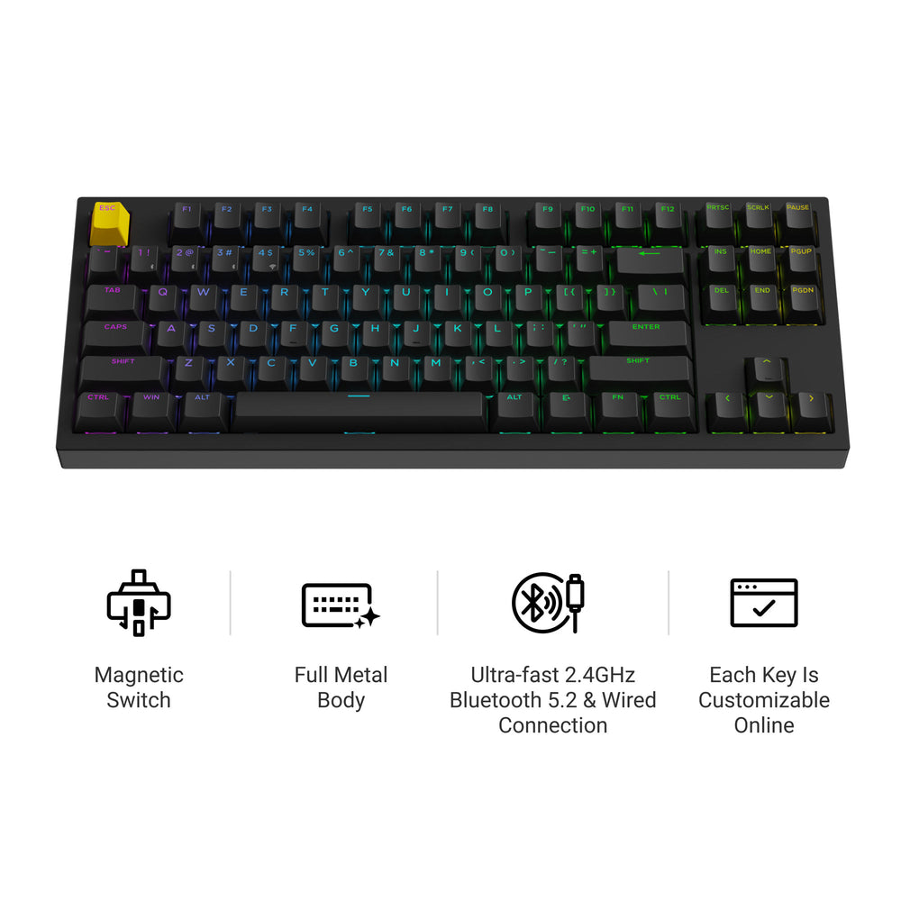 Lemokey P3 HE Draadloos Magnetisch Schakeltoetsenbord voor Gaming (US ANSI-indeling)