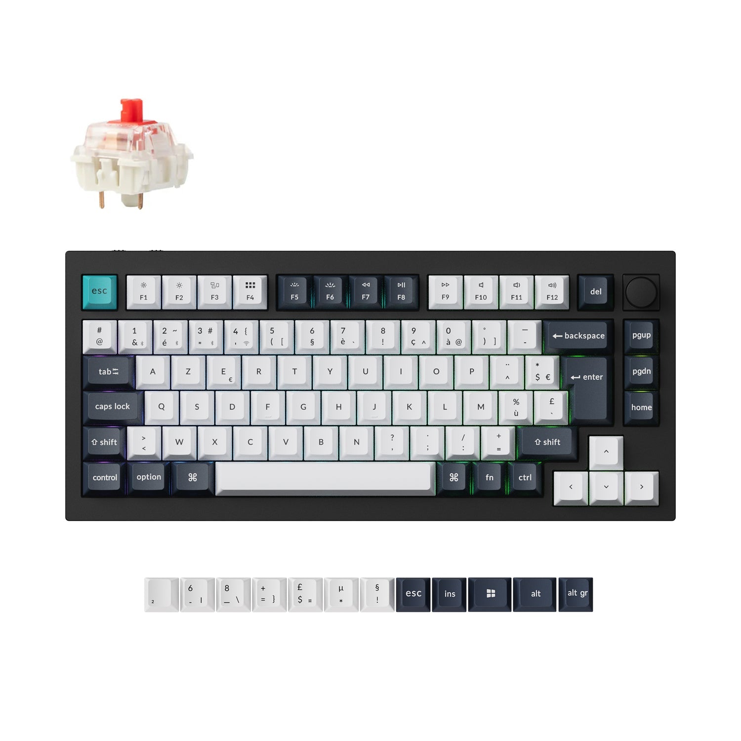 Keychron Q1 Max QMK/VIA Draadloze Aangepaste Mechanische Toetsenbord ISO Indeling Collectie