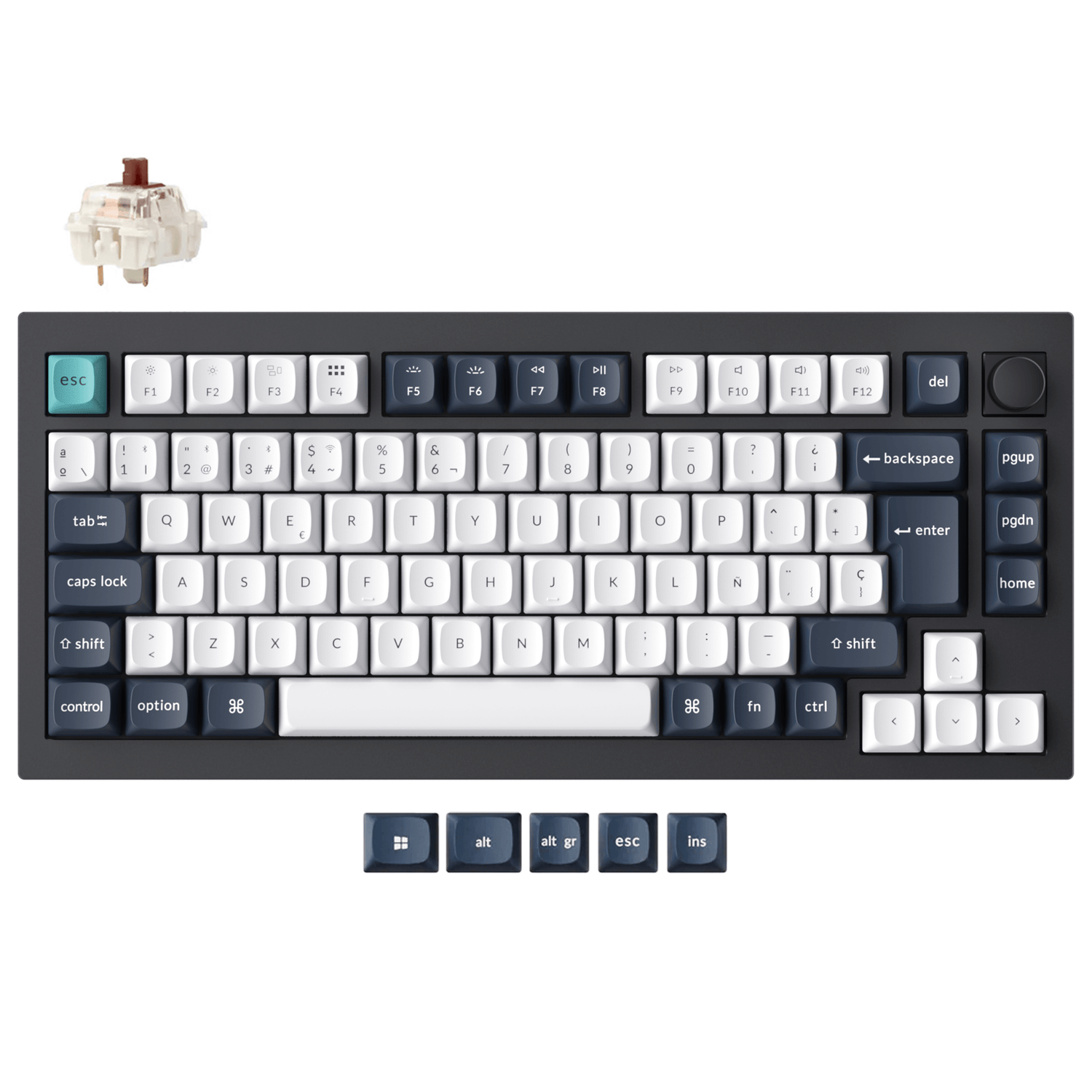 Keychron Q1 Max QMK/VIA Draadloze Aangepaste Mechanische Toetsenbord ISO Indeling Collectie