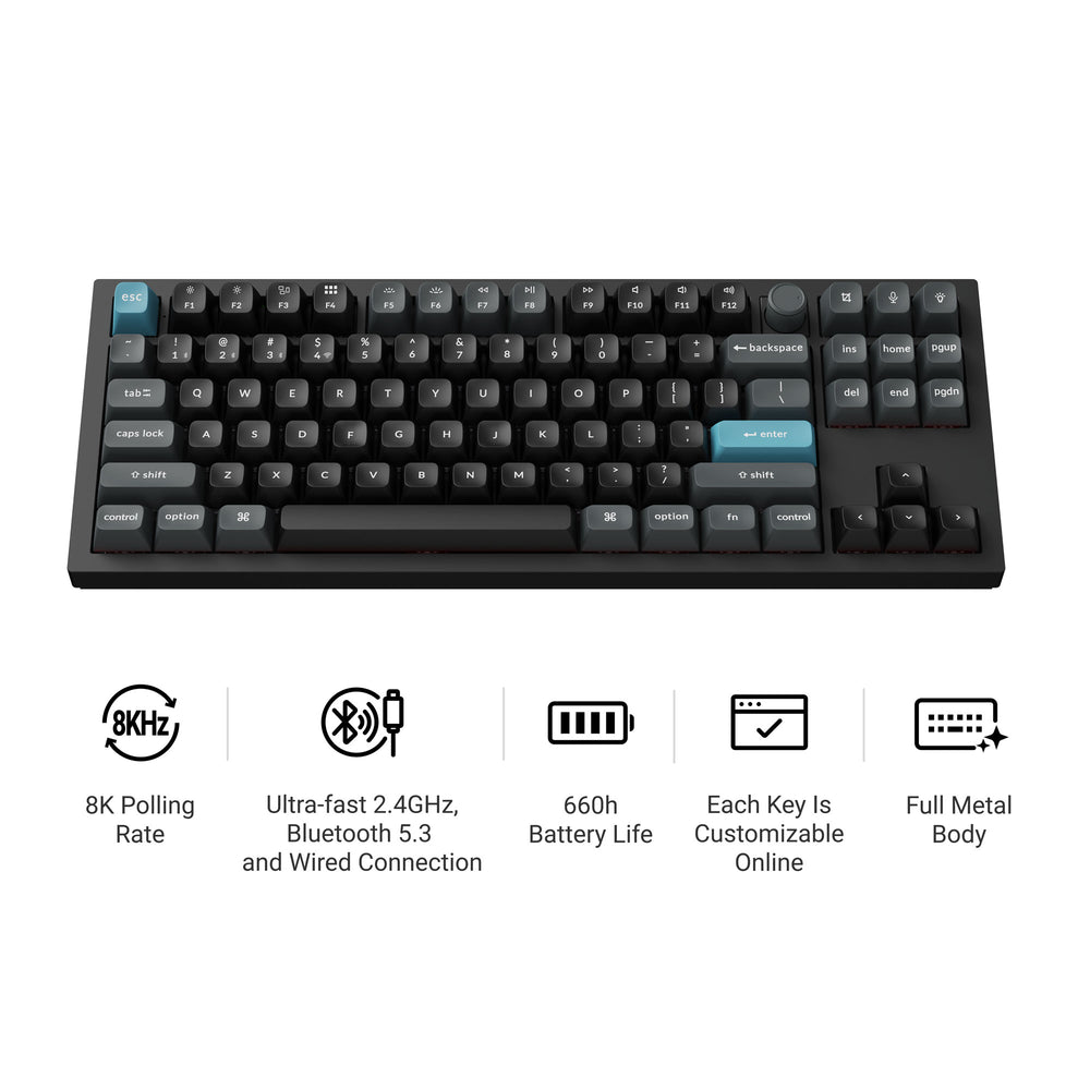 Keychron Q3 Ultra 8K Wireless Custom Mechanical Keyboard(US ANSI Layout)