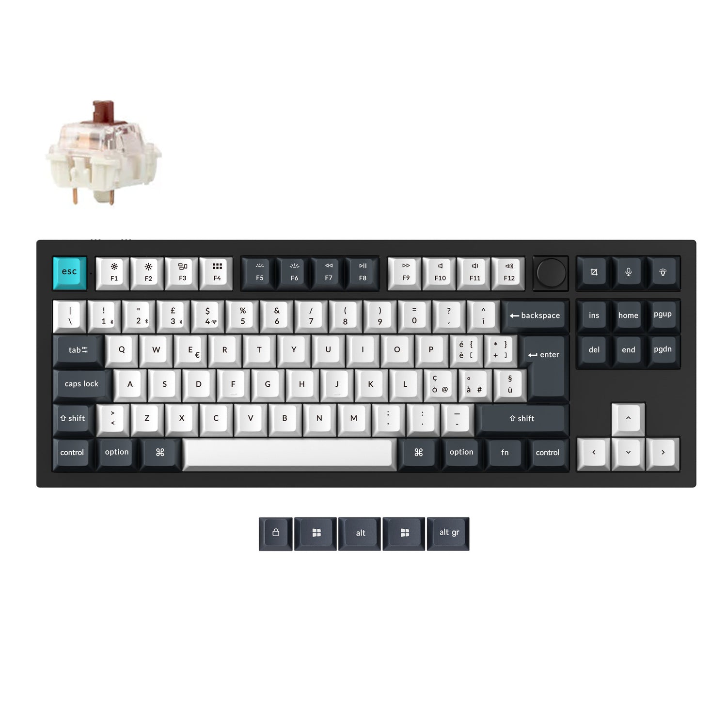 Keychron Q3 Max QMK/VIA Draadloze Aangepaste Mechanische Toetsenbord ISO Indeling Collectie