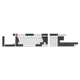 ISO Cherry Profile Dye-Sub PBT Full Keycap Set - Black and White
