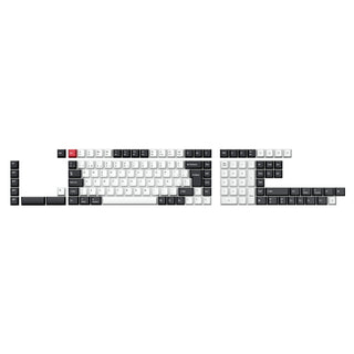 ISO Cherry Profile Dye-Sub PBT Full Keycap Set - Black and White