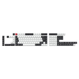 ISO Cherry Profile Dye-Sub PBT Full Keycap Set - Black and White