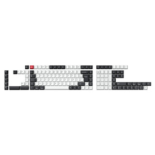 ISO Cherry Profile Dye-Sub PBT Full Keycap Set - Black and White