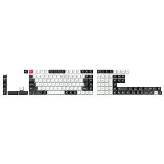 ISO Cherry Profile Dye-Sub PBT Full Keycap Set - Black and White