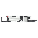 ISO Cherry Profile Dye-Sub PBT Full Keycap Set - Black and White