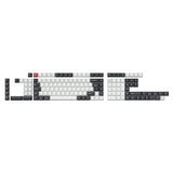 ISO Cherry Profile Dye-Sub PBT Full Keycap Set - Black and White