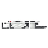 ISO Cherry Profile Dye-Sub PBT Full Keycap Set - Black and White