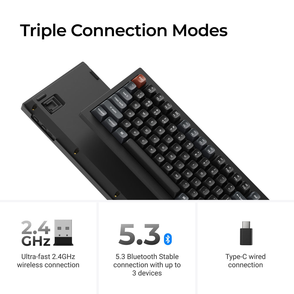 Keychron V1 Ultra 8K Wireless Custom Mechanical Keyboard (US ANSI Layout)
