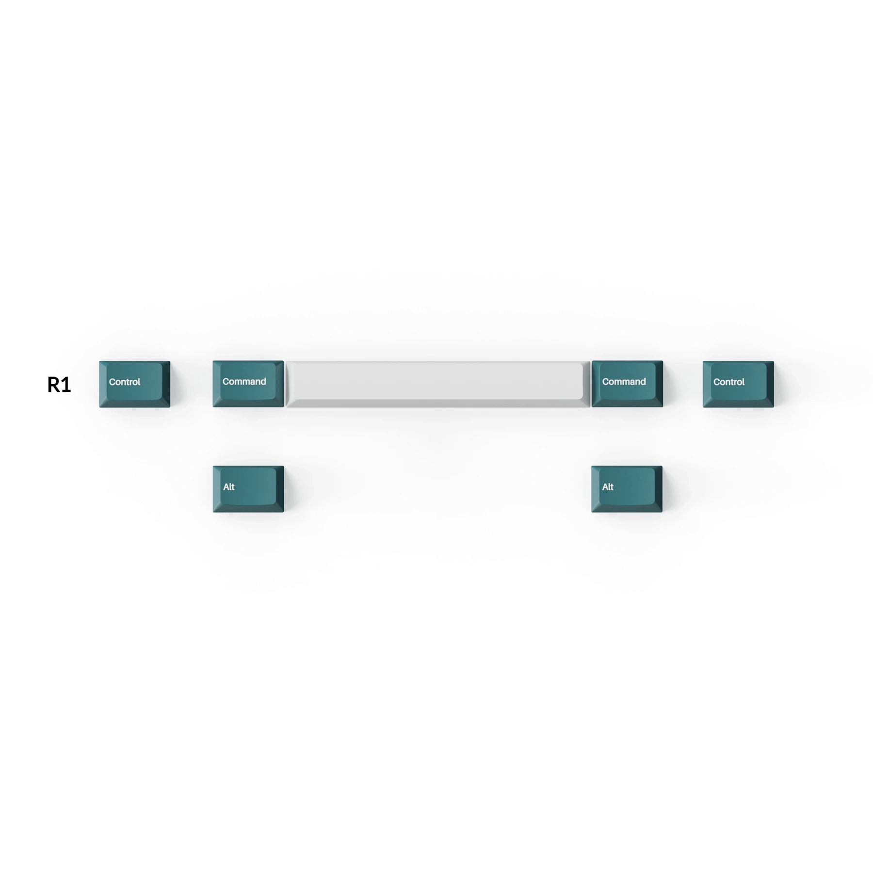 Cherry Profile Double - Shot PBT Full Set Keycaps - White Mint