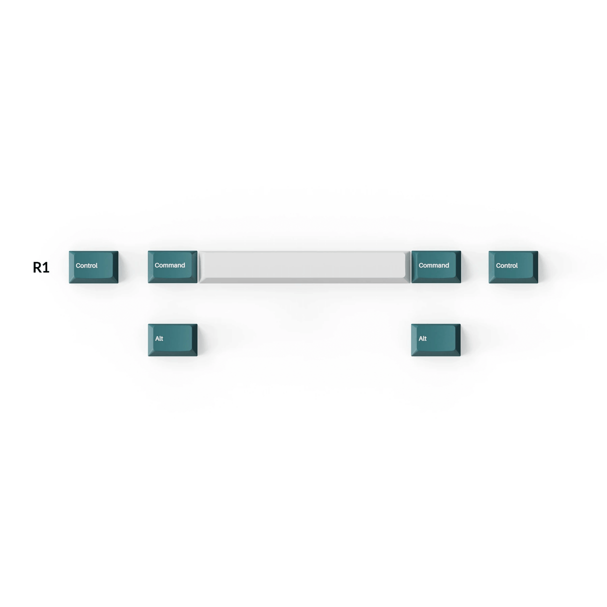 Cherry Profile Double - Shot PBT Full Set Keycaps - White Mint