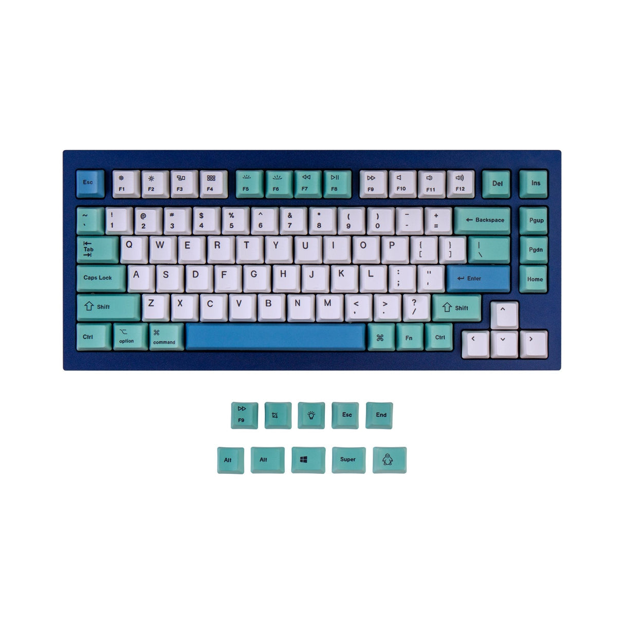 OEM Dye-Sub PBT Keycap Set - Iceberg