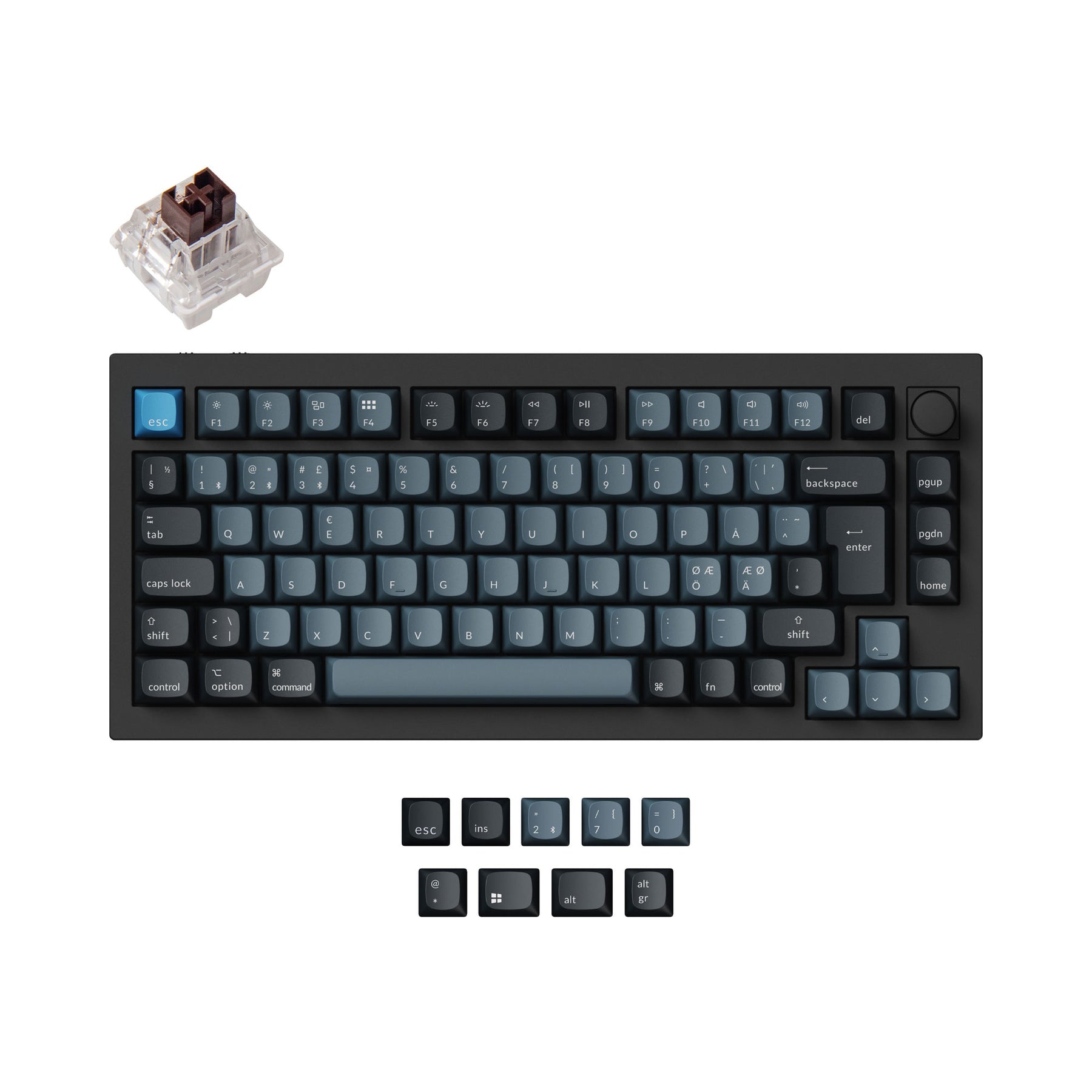 Keychron Q1 Pro QMK/VIA Draadloos Aangepast Mechanisch Toetsenbord ISO Indeling Collectie