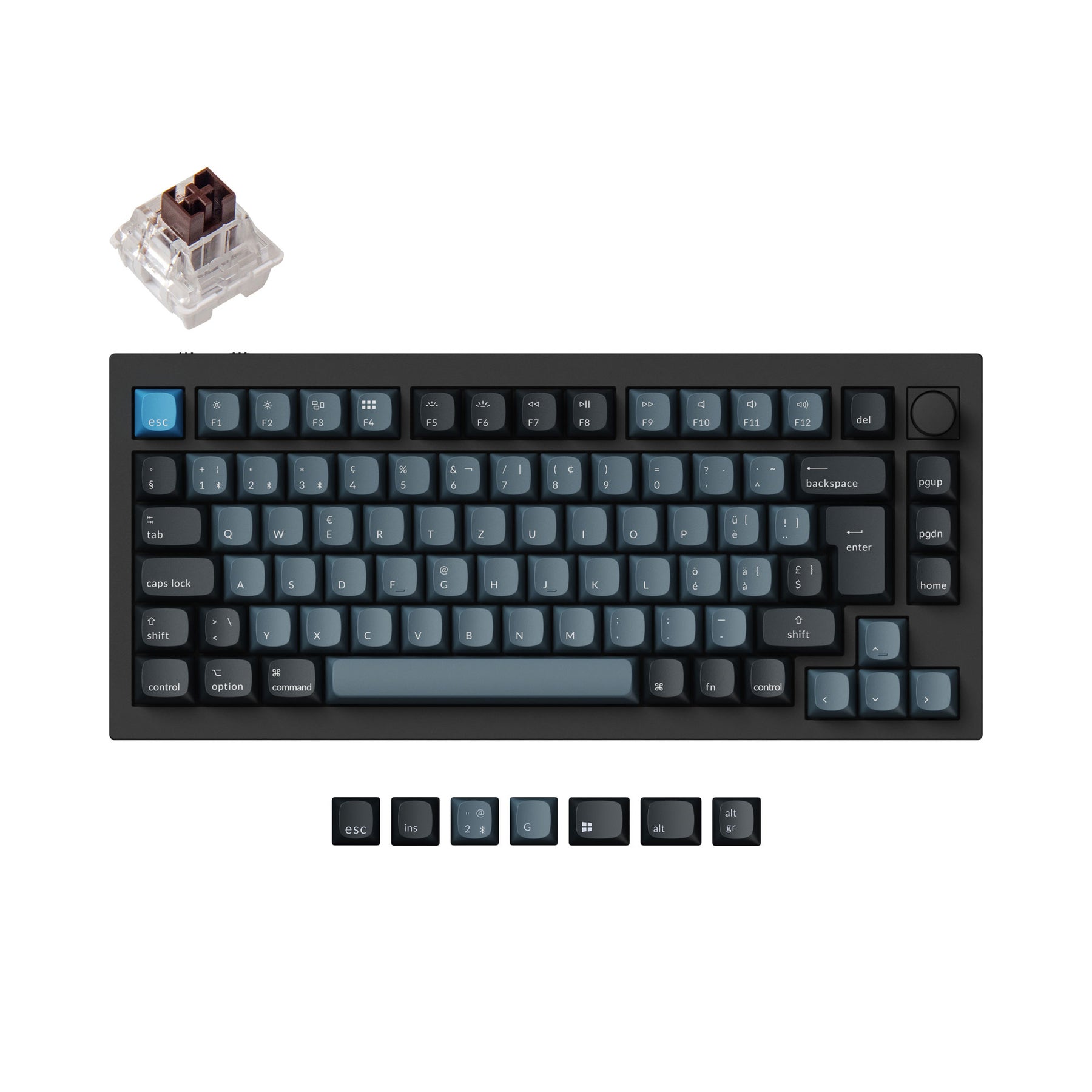 Keychron Q1 Pro QMK/VIA Draadloos Aangepast Mechanisch Toetsenbord ISO Indeling Collectie
