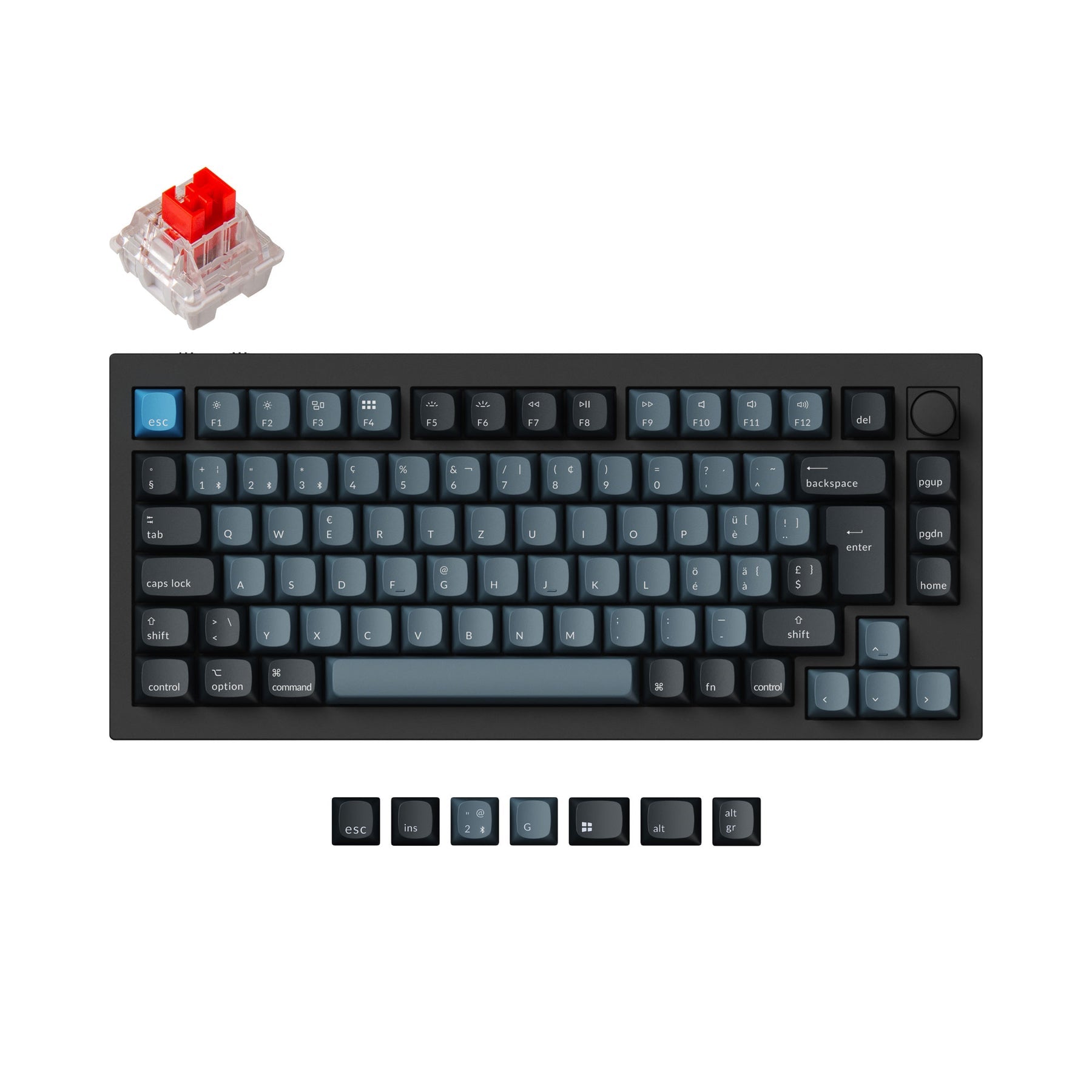 Keychron Q1 Pro QMK/VIA Draadloos Aangepast Mechanisch Toetsenbord ISO Indeling Collectie