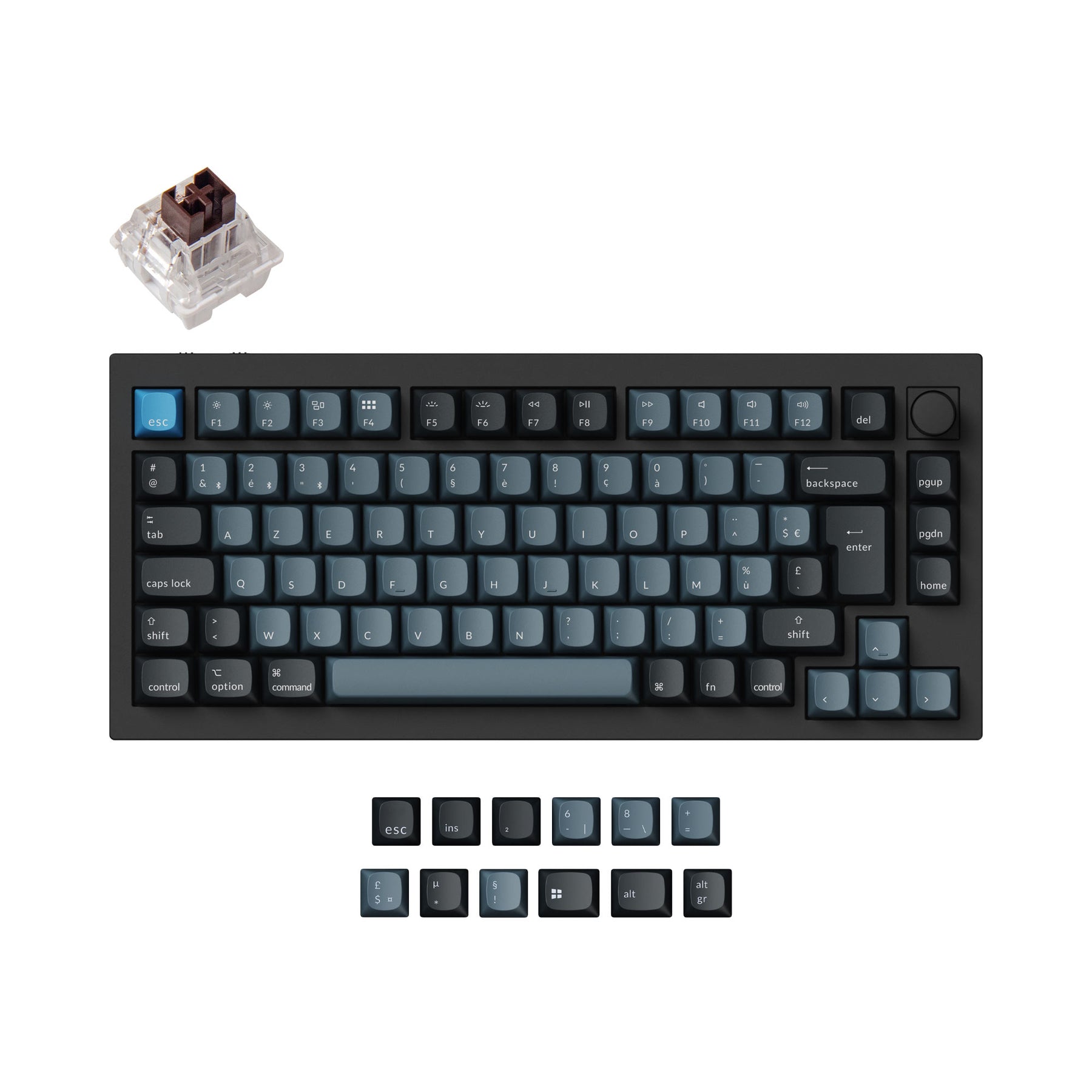 Keychron Q1 Pro QMK/VIA Draadloos Aangepast Mechanisch Toetsenbord ISO Indeling Collectie