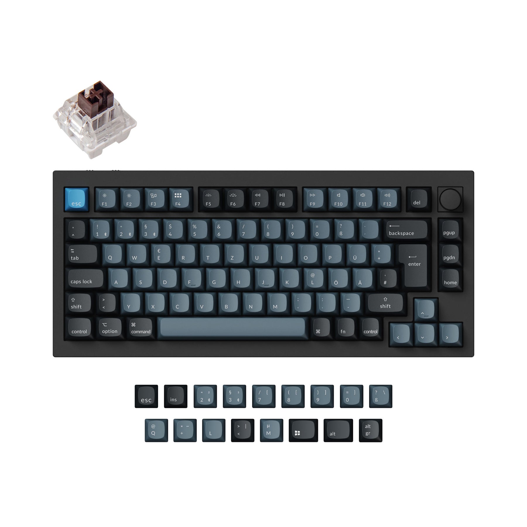 Keychron Q1 Pro QMK/VIA Draadloos Aangepast Mechanisch Toetsenbord ISO Indeling Collectie